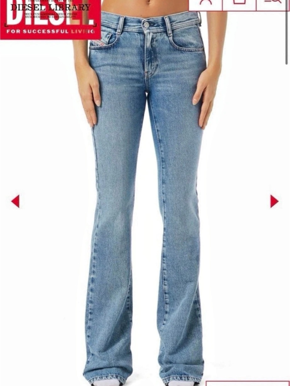 Diesel 1969 D-EbBEY 09C16 Bootcut & Flare Jeans Blue